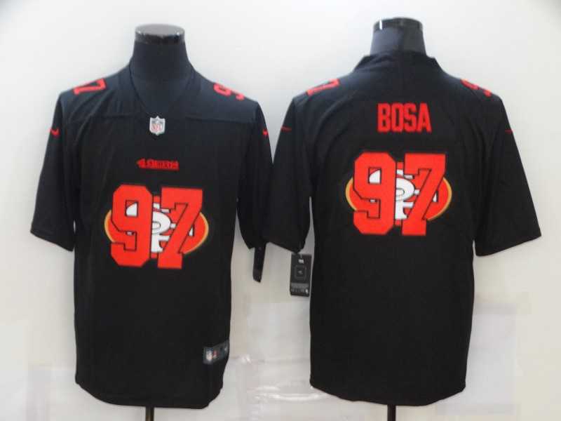 Nike 49ers 97 Nick Bosa Black Shadow Logo Limited Jersey Dzhi,We sell and wholesale Nike 49ers 97 Nick Bosa Black Shadow Logo Limited Jersey Dzhi on line form chian!